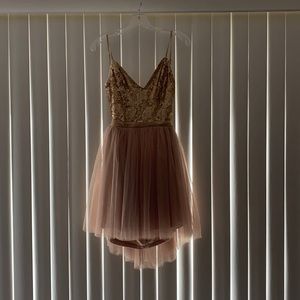 Gold homecoming dress